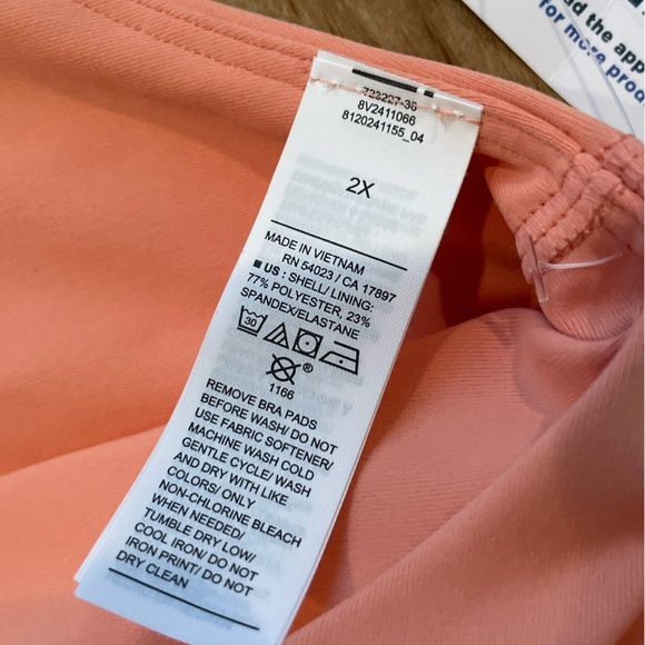 NWT Old Navy Peach halter style bra Athletic Athleisure Outdoorsy Size 2X - Picture 4 of 5